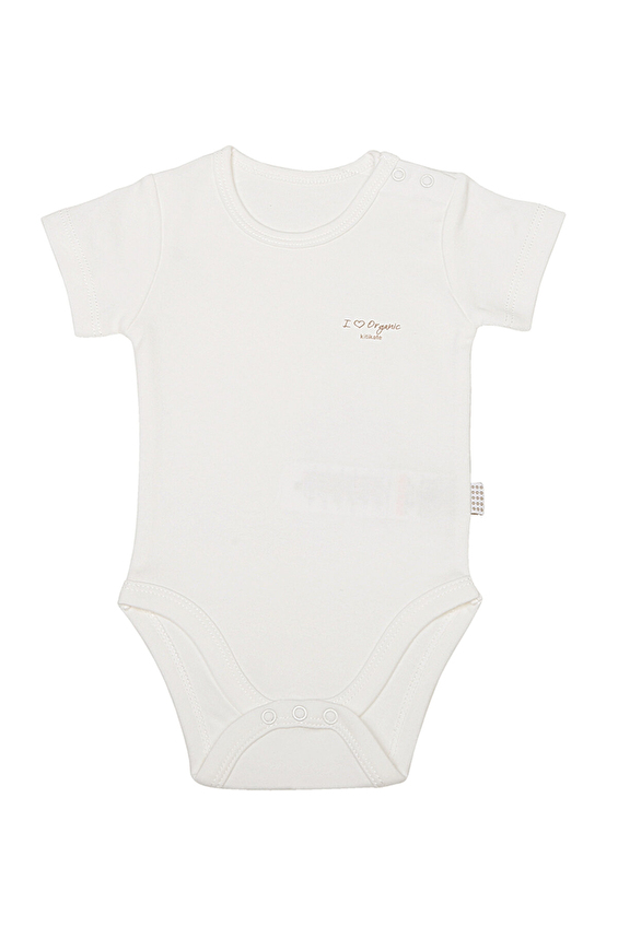 Kitikate Kısa Kol Bebek Organik Body S58600 Ekru
