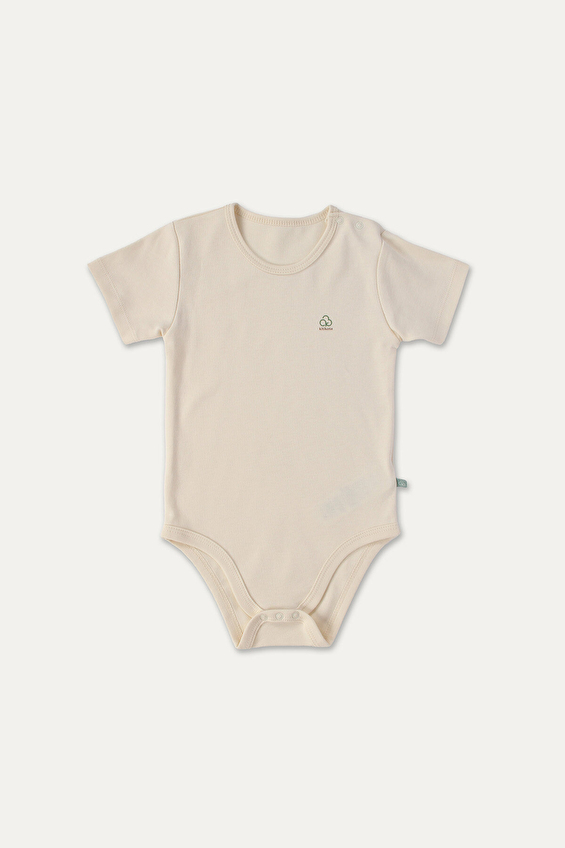 Kitikate Kısa Kol Bebek Organik Body S58600 Krem Kitikate Kısa Kol Bebek Organik Body S58600 Krem