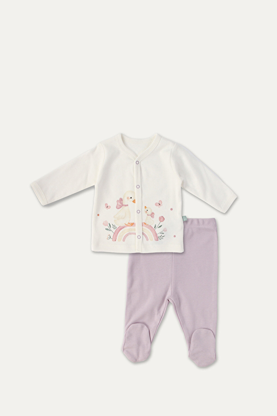 Kitikate Bebek Organik Takım S59188 Ekru Kitikate Bebek Organik Takım S59188 Ekru
