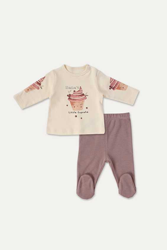 Kitikate Bebek Organik Takım S60004 Krem Kitikate Bebek Organik Takım S60004 Krem