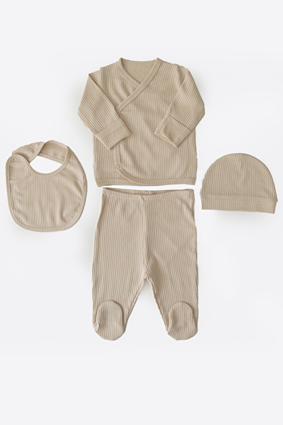 Kitikate Bebek Organik Set 4'lü S99891 Bej Kitikate Bebek Organik Set 4'lü S99891 Bej