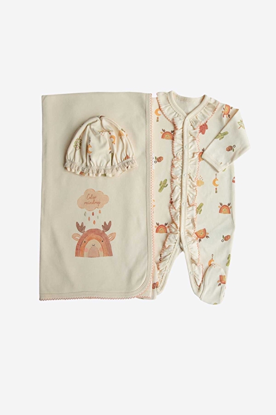 Kitikate Bebek Set 3lü S60516 Krem Kitikate Bebek Set 3lü S60516 Krem