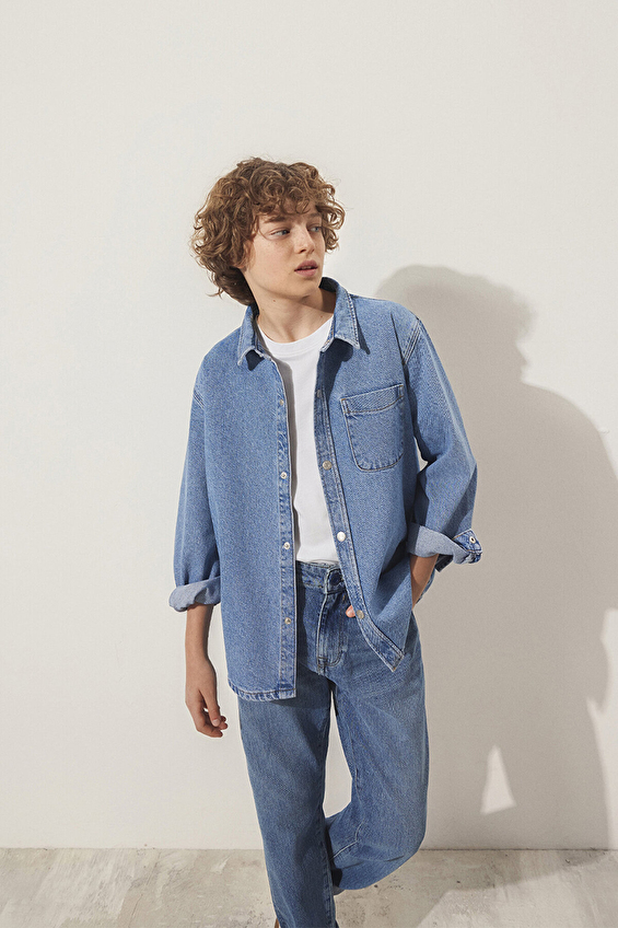 Mavi Erkek Çocuk Gömlek M6210000-86709 Mavi Erkek Çocuk Gömlek M6210000-86709