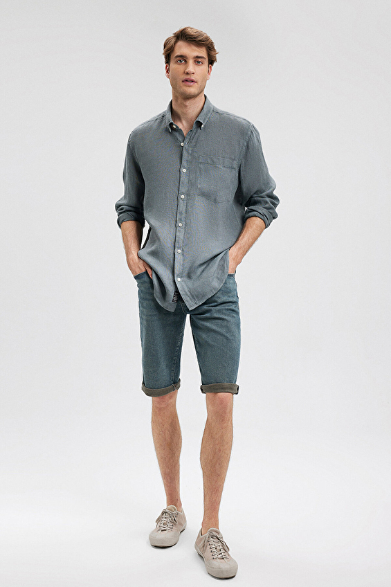 Mavi Regular Fit Uzun Kol Erkek Gömlek M0211051 70132 Yeşil Mavi Regular Fit Uzun Kol Erkek Gömlek M0211051 70132 Yeşil