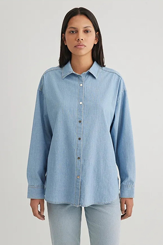 Mavi Kadın Gömlek M1210854-80195 Mavi Kadın Gömlek M1210854-80195
