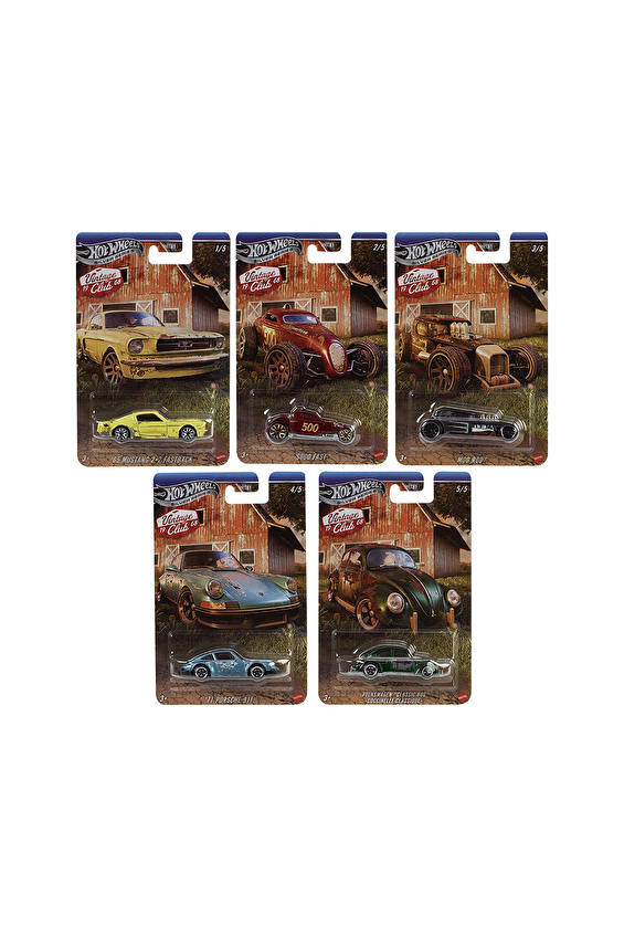 Hot Wheels Silver Series Vintage Club HRT81-977H 5'li Set Hot Wheels Silver Series Vintage Club HRT81-977H 5'li Set