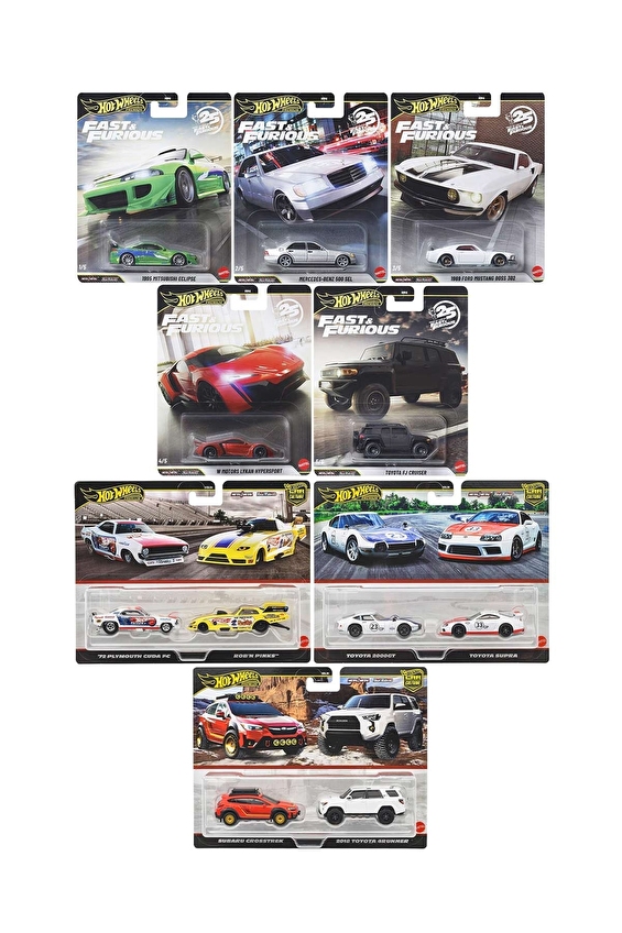 Hot Wheels Premium HNW46 5'li Set+HBL96 3x2'li Set