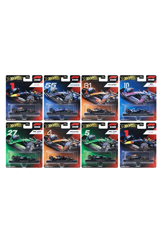 Hot Wheels Premium Formula 1 HRV11-979K 8'li Set Hot Wheels Premium Formula 1 HRV11-979K 8'li Set
