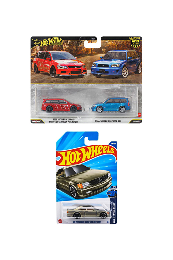 Hot Wheels Premium Car Culture HBL96 2'li Set+Uzun Kart Mercedes-Benz 560 Sec Amg
