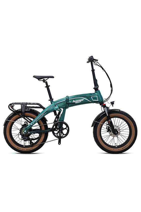 Loop Elektrikli Bisiklet ARMOUR 20J - Katlanır (FAT Bike) - 7 Vites - H.Disc - Elektrikli - Yeşil-Gri