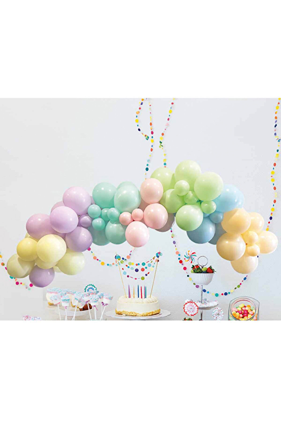 Balonevi Makaron Balon Dekorasyon Seti 70'li Balonevi Makaron Balon Dekorasyon Seti 70'li