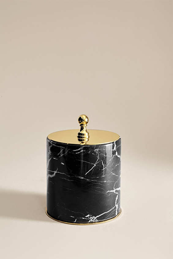 Cottons & Clouds Çöp Kovası Siyah Mermer Gold Cottons & Clouds Çöp Kovası Siyah Mermer Gold