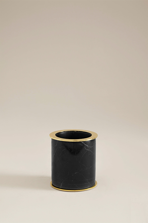 Cottons & Clouds Diş Fırçalık Siyah Mermer Gold Cottons & Clouds Diş Fırçalık Siyah Mermer Gold