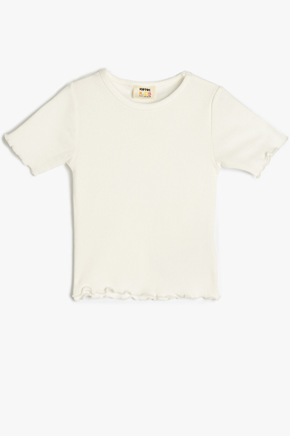 Koton Kız Çocuk Tişört 5SKG10024AK Beyaz Koton Kız Çocuk Tişört 5SKG10024AK Beyaz