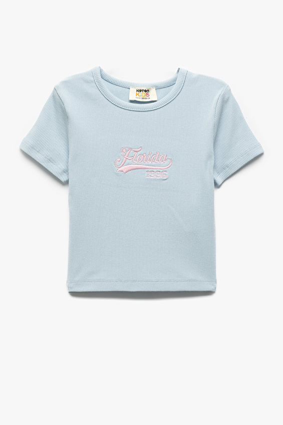 Koton Regular Fit Bisiklet Yaka Kız Çocuk Tişört 5SKG10045AK Mavi Koton Regular Fit Bisiklet Yaka Kız Çocuk Tişört 5SKG10045AK Mavi