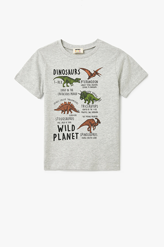 Koton Erkek Çocuk Tişört 5SKB10092TK Bej Koton Erkek Çocuk Tişört 5SKB10092TK Bej