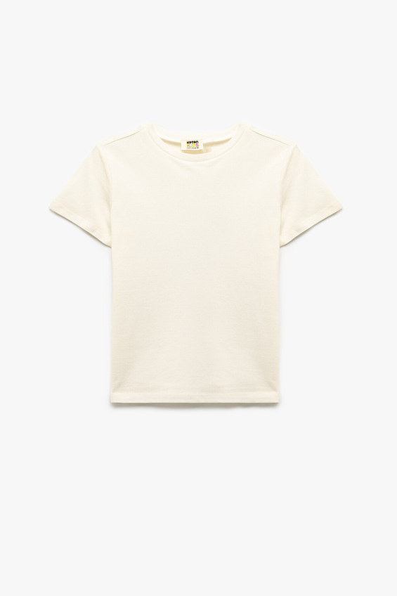 Koton Erkek Çocuk Tişört 5SKB10004TK Ekru Koton Erkek Çocuk Tişört 5SKB10004TK Ekru