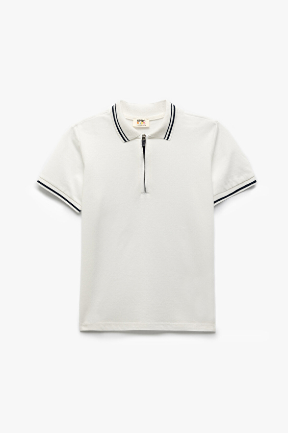 Koton Polo Yaka Regular Fit Erkek Çocuk Tişört 5SKB10005TK Ekru Koton Polo Yaka Regular Fit Erkek Çocuk Tişört 5SKB10005TK Ekru