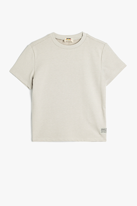 Koton Erkek Çocuk Tişört 5SKB10010TK Gri Koton Erkek Çocuk Tişört 5SKB10010TK Gri