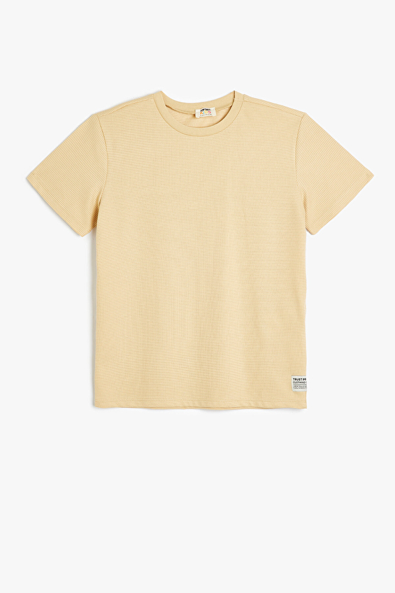 Koton Erkek Çocuk Tişört 5SKB10010TK Bej Koton Erkek Çocuk Tişört 5SKB10010TK Bej