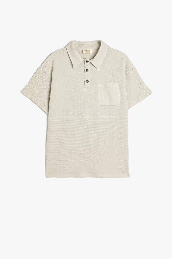 Koton Polo Yaka Regular Fit Erkek Çocuk Tişört 5SKB10034TK Gri Koton Polo Yaka Regular Fit Erkek Çocuk Tişört 5SKB10034TK Gri