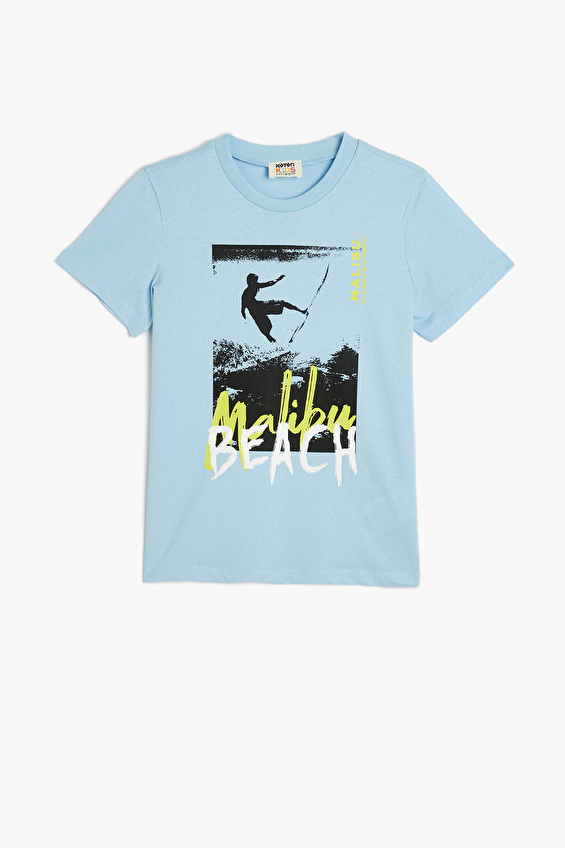 Koton Erkek Çocuk Tişört 5SKB10046TK Mavi Koton Erkek Çocuk Tişört 5SKB10046TK Mavi