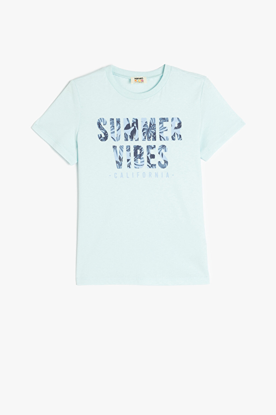 Koton Erkek Çocuk Tişört 5SKB10051TK Mavi Koton Erkek Çocuk Tişört 5SKB10051TK Mavi