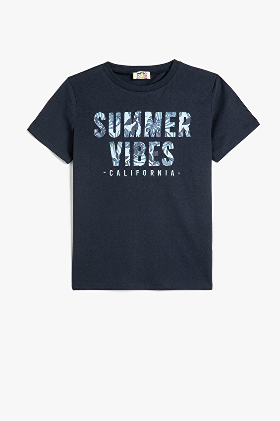 Koton Erkek Çocuk Tişört 5SKB10051TK Lacivert Koton Erkek Çocuk Tişört 5SKB10051TK Lacivert