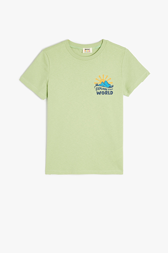 Koton Erkek Çocuk Tişört 5SKB10124TK Yeşil Koton Erkek Çocuk Tişört 5SKB10124TK Yeşil