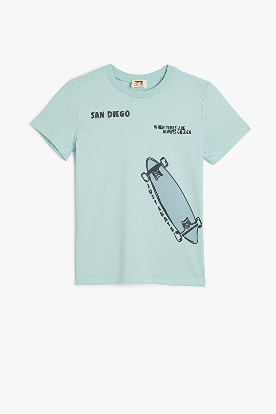 Koton Erkek Çocuk Tişört 5SKB10143TK Yeşil Koton Erkek Çocuk Tişört 5SKB10143TK Yeşil