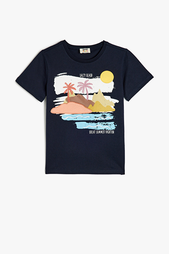 Koton Regular Fit Bisiklet Yaka Erkek Çocuk Tişört 5SKB10151TK Lacivert Koton Regular Fit Bisiklet Yaka Erkek Çocuk Tişört 5SKB10151TK Lacivert