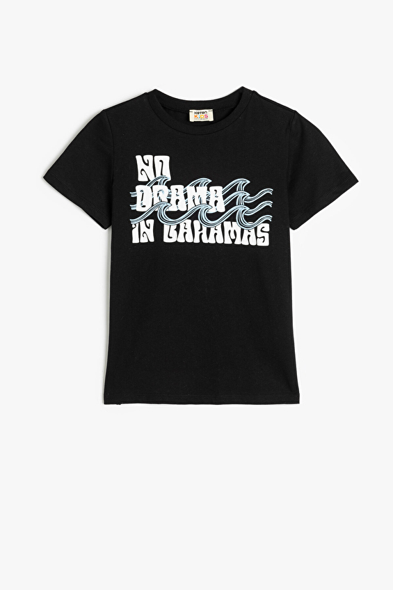 Koton Erkek Çocuk Tişört 5SKB10159TK Siyah Koton Erkek Çocuk Tişört 5SKB10159TK Siyah