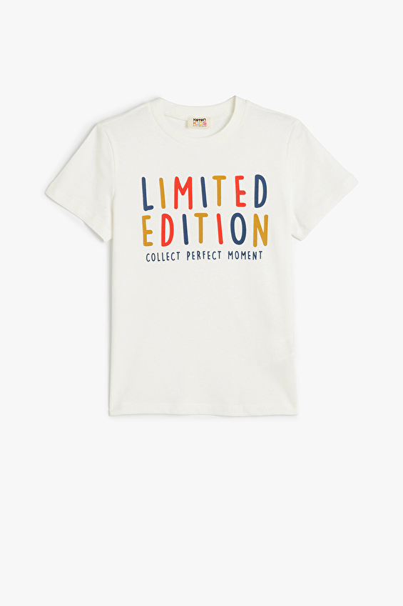 Koton Erkek Çocuk Tişört 5SKB10167TK Ekru Koton Erkek Çocuk Tişört 5SKB10167TK Ekru