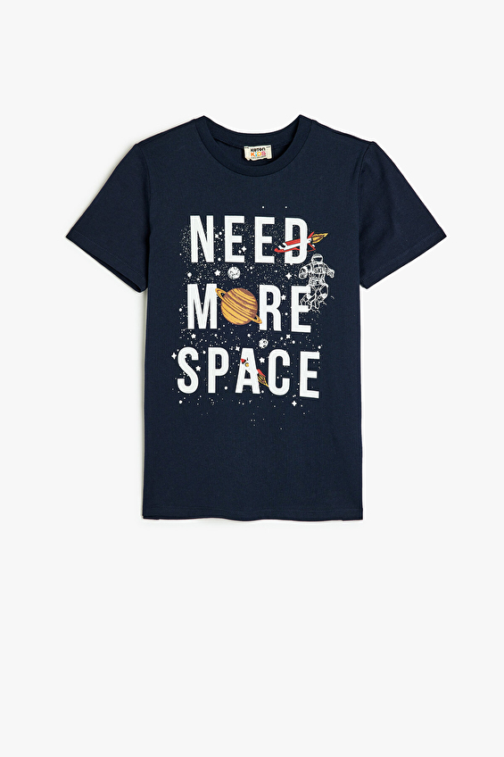 Koton Erkek Çocuk Tişört 5SKB10181TK Lacivert Koton Erkek Çocuk Tişört 5SKB10181TK Lacivert