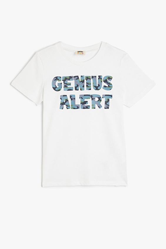 Koton Erkek Çocuk Tişört 5SKB10199TK Beyaz Koton Erkek Çocuk Tişört 5SKB10199TK Beyaz
