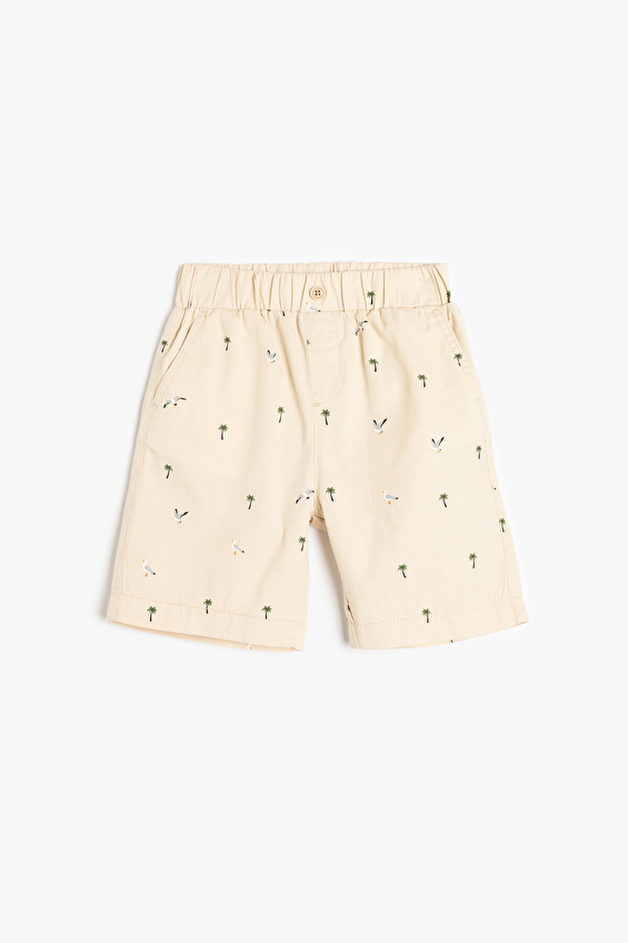 Koton Regular Fit Normal Paça Erkek Çocuk Şort 5SKB40050TW Bej Koton Regular Fit Normal Paça Erkek Çocuk Şort 5SKB40050TW Bej