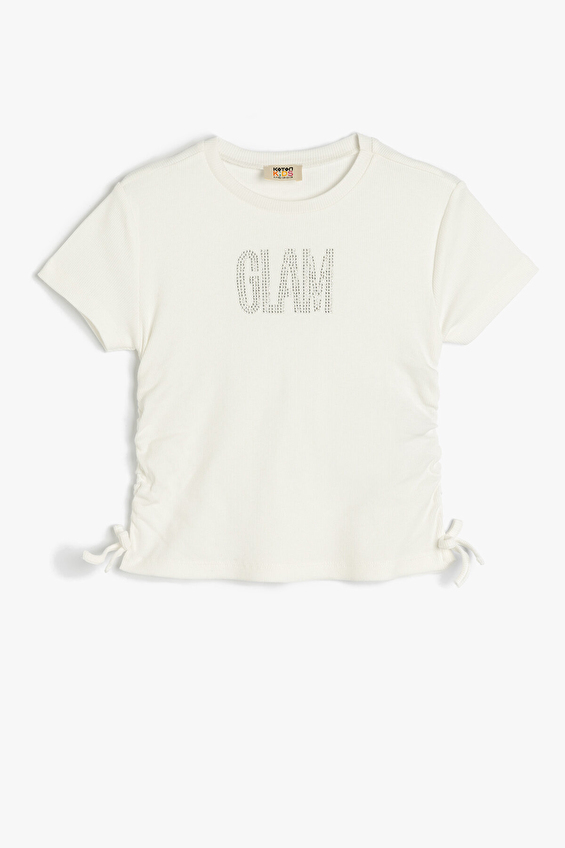 Koton Kız Çocuk Tişört 5SKG10012AK Ekru Koton Kız Çocuk Tişört 5SKG10012AK Ekru