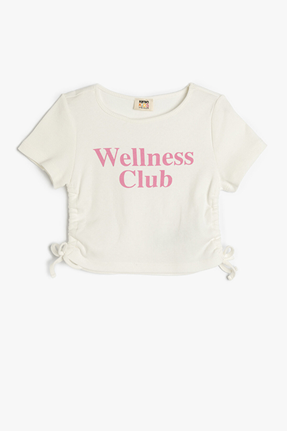 Koton Kız Çocuk Tişört 5SKG10091AK Ekru Koton Kız Çocuk Tişört 5SKG10091AK Ekru