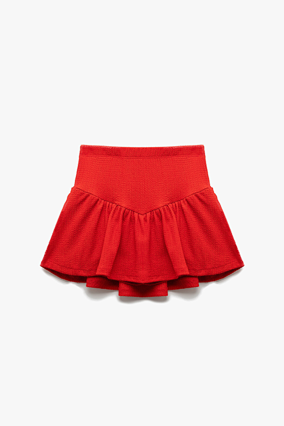 Koton Kız Çocuk Şort 5SKG40014AK Kırmızı Koton Kız Çocuk Şort 5SKG40014AK Kırmızı