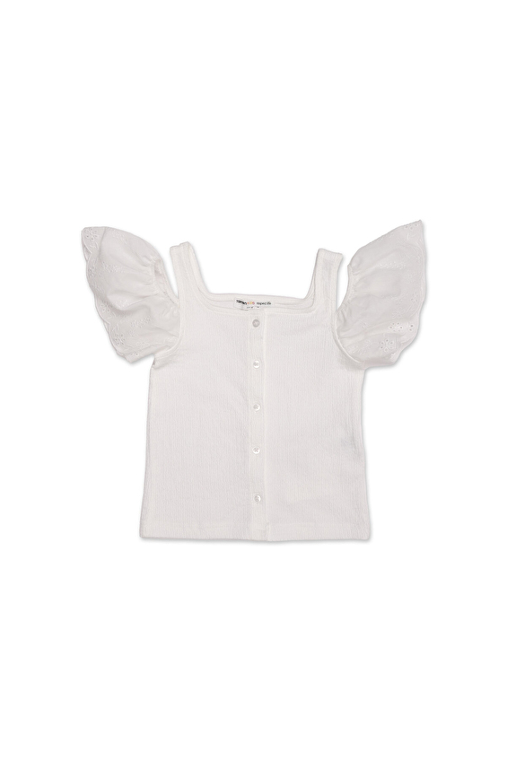 Koton Kız Çocuk Bluz 5SKG60014AK Beyaz Koton Kız Çocuk Bluz 5SKG60014AK Beyaz