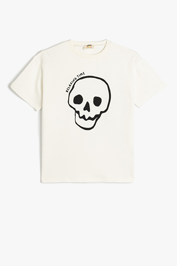 Koton Bisiklet Yaka Erkek Çocuk Tişört 5SKB10072TK Beyaz Koton Bisiklet Yaka Erkek Çocuk Tişört 5SKB10072TK Beyaz