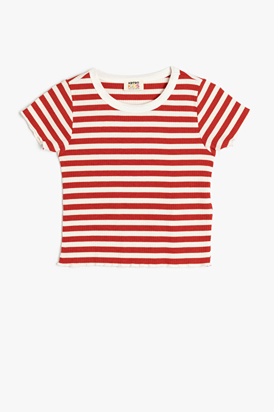 Koton Slim Fit Bisiklet Yaka Kız Çocuk Tişört 5SKG10065AK Kırmızı Koton Slim Fit Bisiklet Yaka Kız Çocuk Tişört 5SKG10065AK Kırmızı