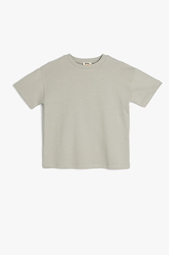 Koton Erkek Çocuk Tişört 5SKB10078TK Gri Koton Erkek Çocuk Tişört 5SKB10078TK Gri