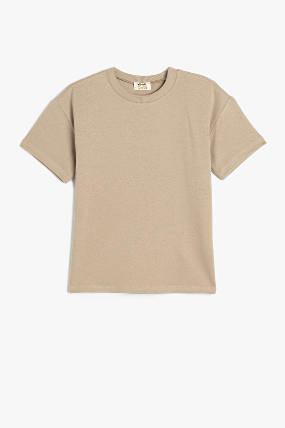 Koton Erkek Çocuk Tişört 5SKB10078TK Bej Koton Erkek Çocuk Tişört 5SKB10078TK Bej