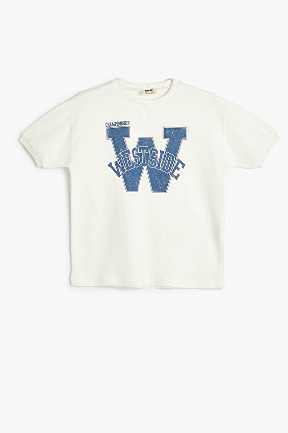 Koton Erkek Çocuk Tişört 5SKB10176TK Ekru Koton Erkek Çocuk Tişört 5SKB10176TK Ekru