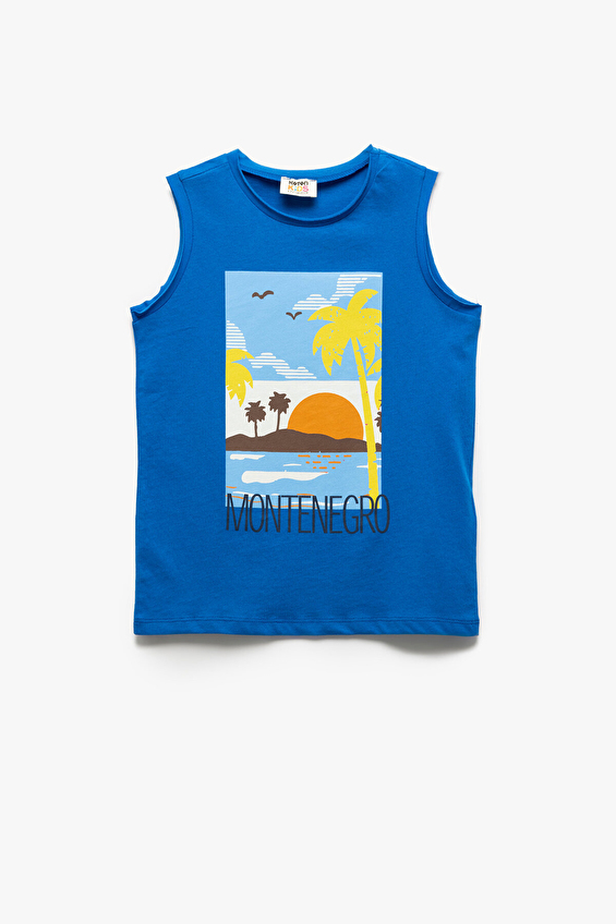 Koton Regular Fit Bisiklet Yaka Erkek Çocuk Atlet 5SKB30008TK Saks Koton Regular Fit Bisiklet Yaka Erkek Çocuk Atlet 5SKB30008TK Saks