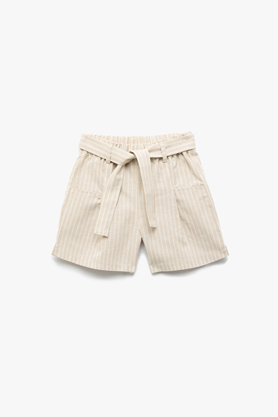 Koton Kız Çocuk Şort 5SKG40055AW Ekru Koton Kız Çocuk Şort 5SKG40055AW Ekru