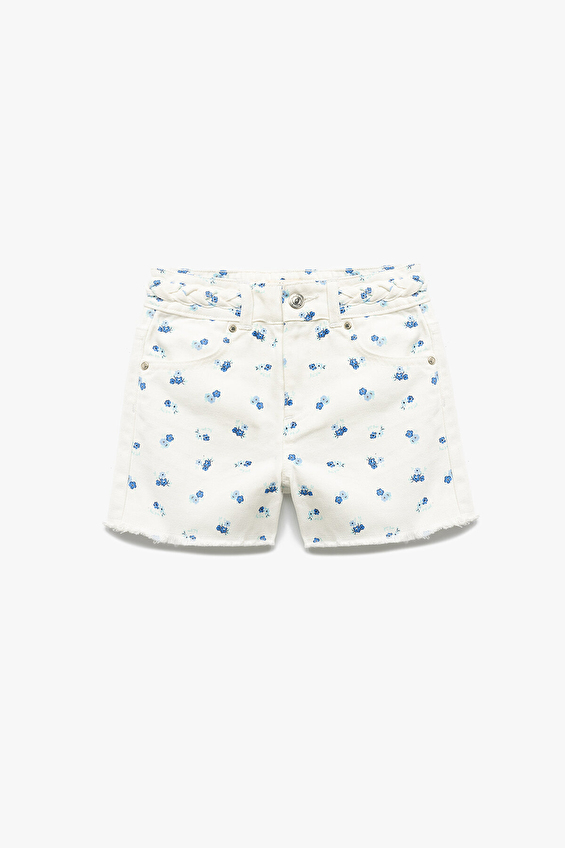 Koton Regular Fit Kız Çocuk Kot Şort 5SKG40063AD Mavi Koton Regular Fit Kız Çocuk Kot Şort 5SKG40063AD Mavi