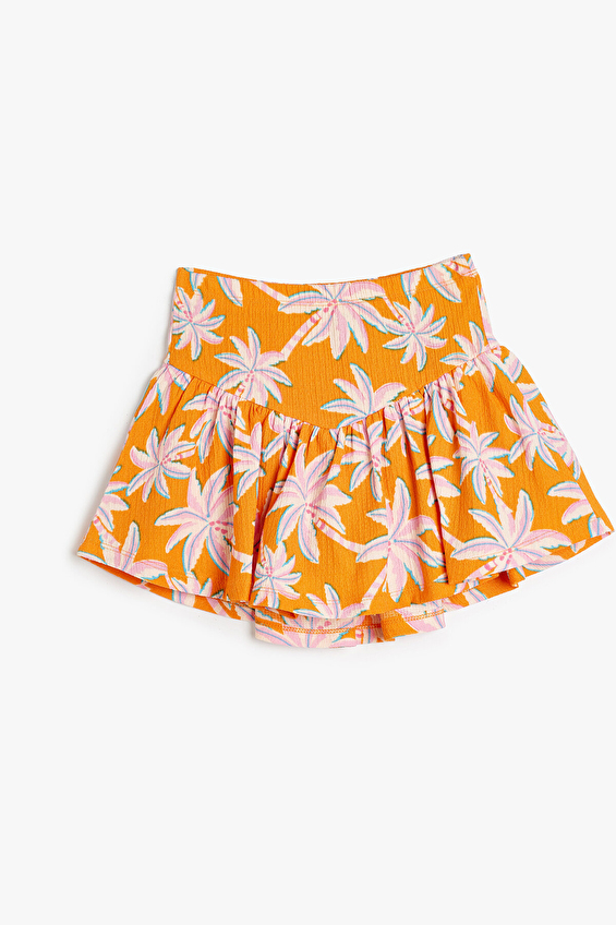 Koton Regular Fit Kız Çocuk Şort 5SKG70019AK Turuncu Koton Regular Fit Kız Çocuk Şort 5SKG70019AK Turuncu