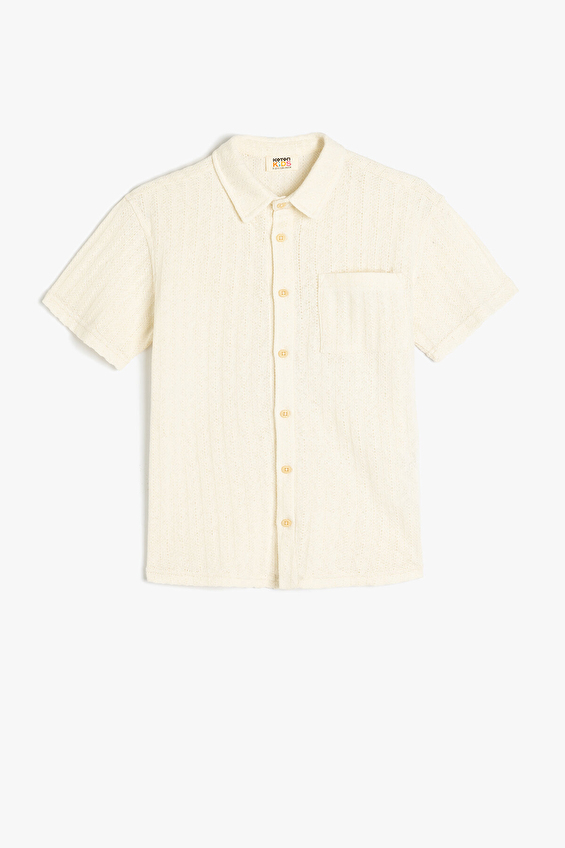 Koton Erkek Çocuk Tişört 5SKB10220TK Ekru Koton Erkek Çocuk Tişört 5SKB10220TK Ekru